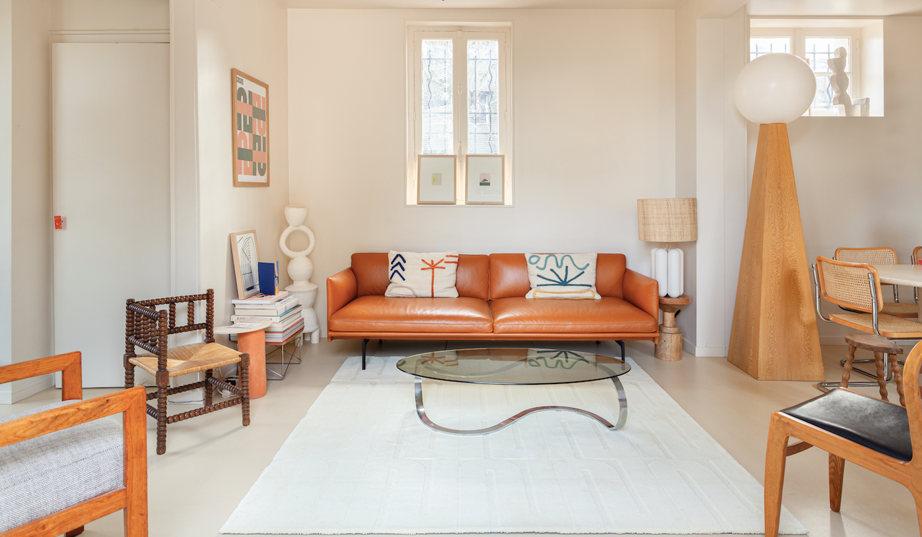 Lamp Charlotte Blanche Raphia - Cosin Paris