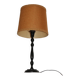 Pied de lampe bois noir avec abat-jour