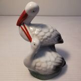 Porcelain figurine couple of storks