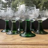Set of 6 stemmed glasses from Alsace
