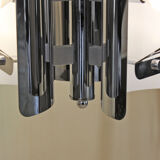 Lustre vintage chromé italien des années 1970