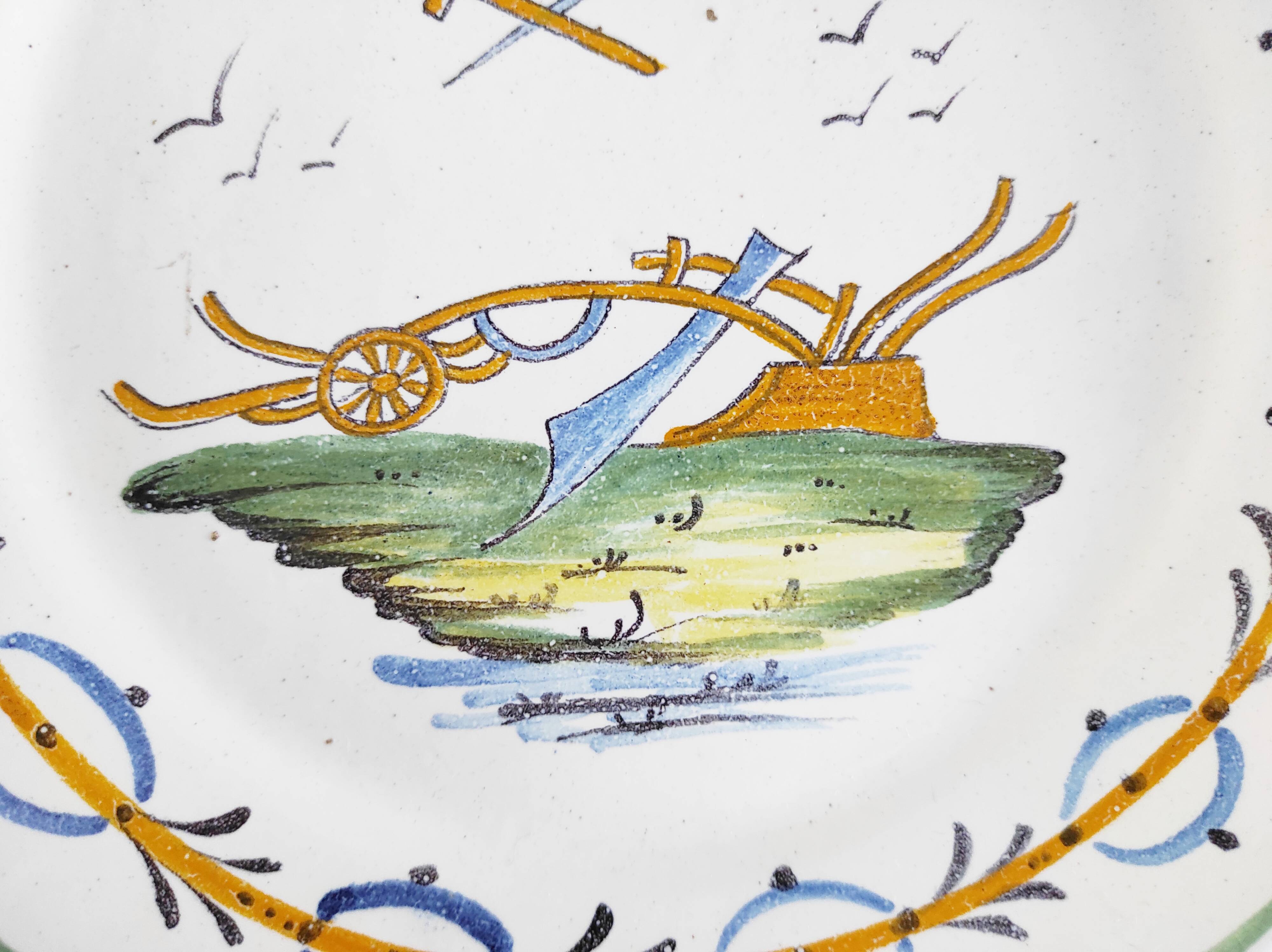 Nevers earthenware plate