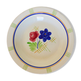 Vintage round, hollow dish from the Gien factory, Robinson model, in porcelain