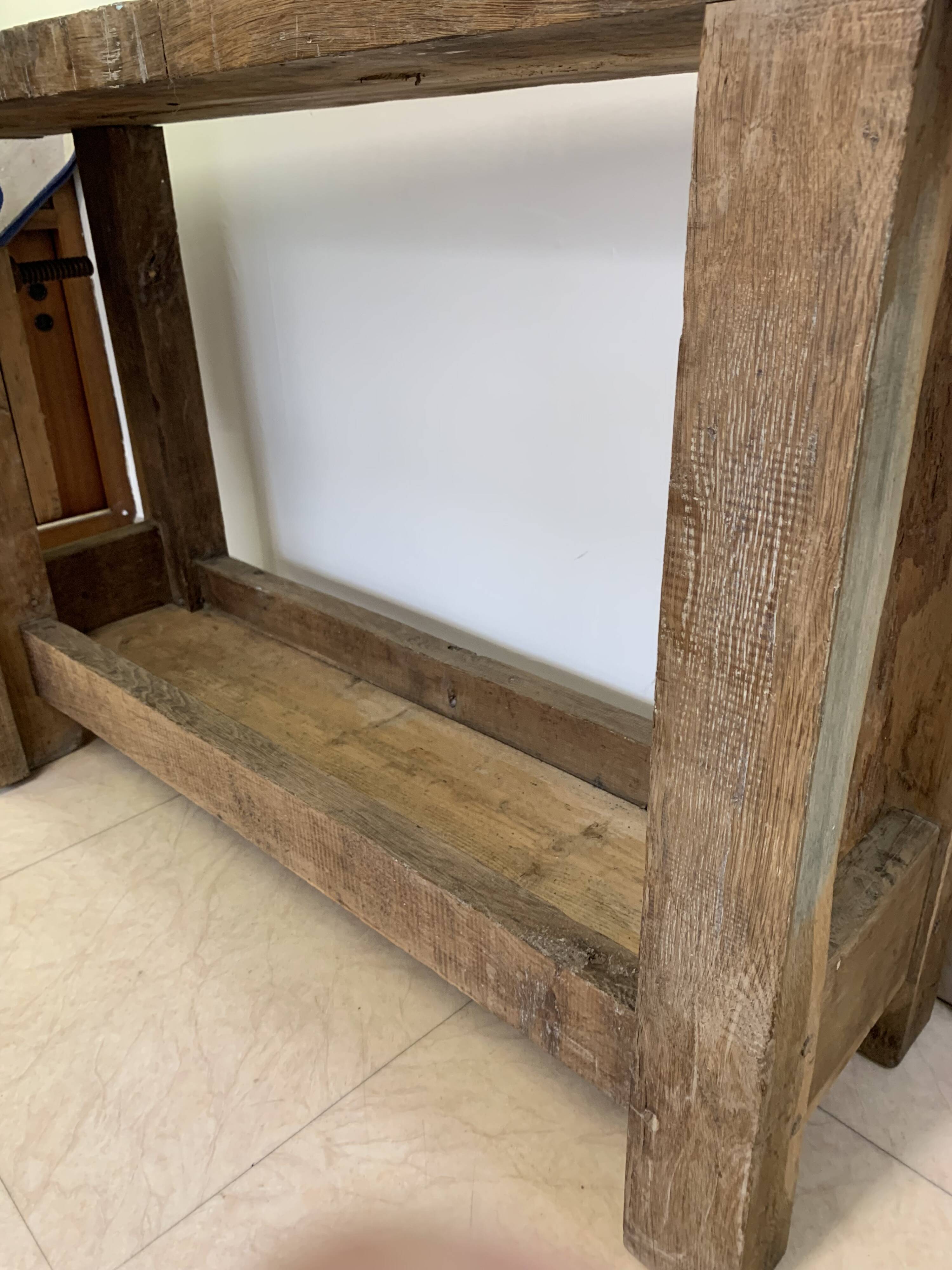 Solid wood workbench