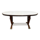 Table à manger ovale en marbre et palissandre
