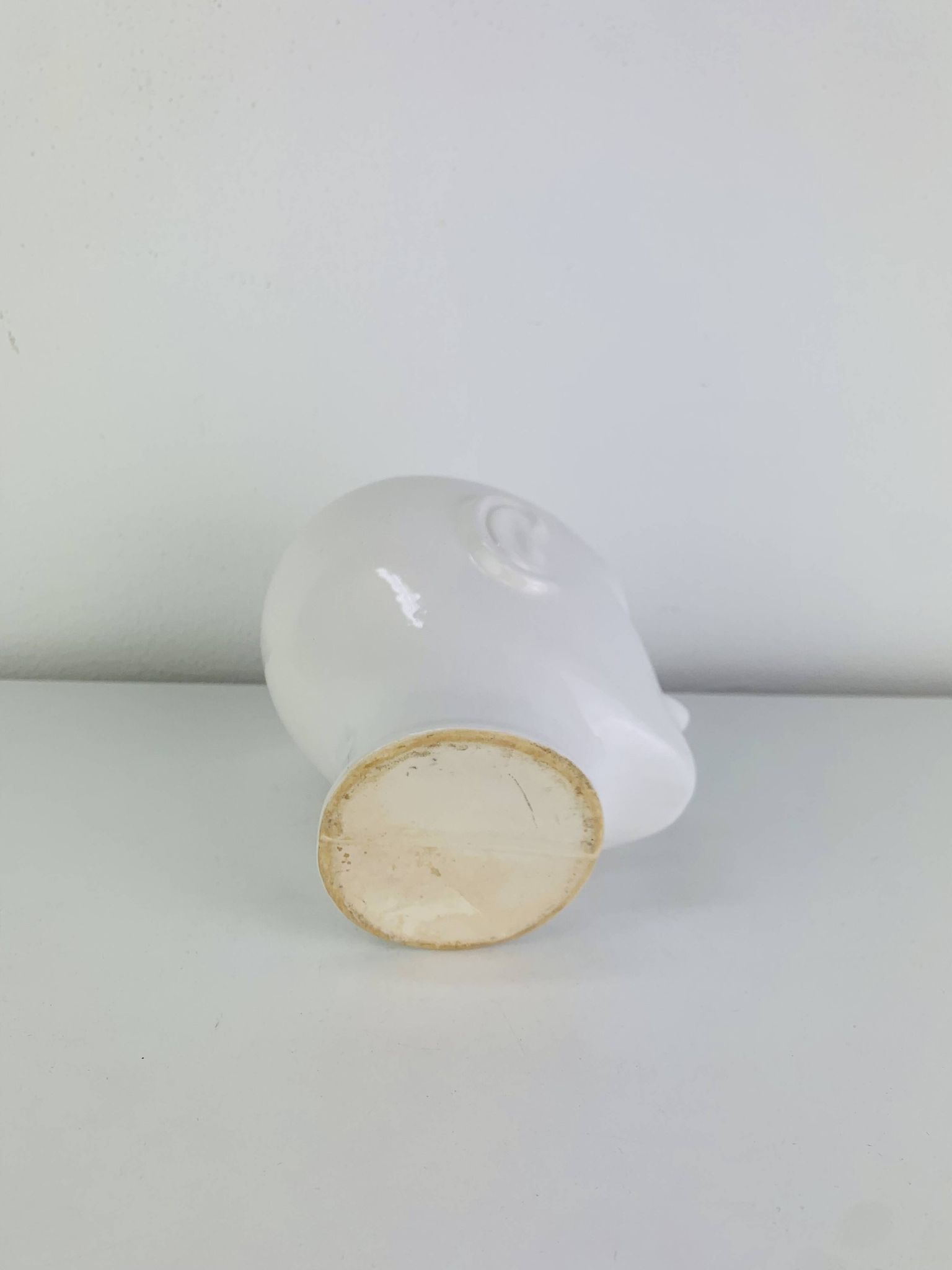 Vase tête en céramique, anthropomorphe, vintage