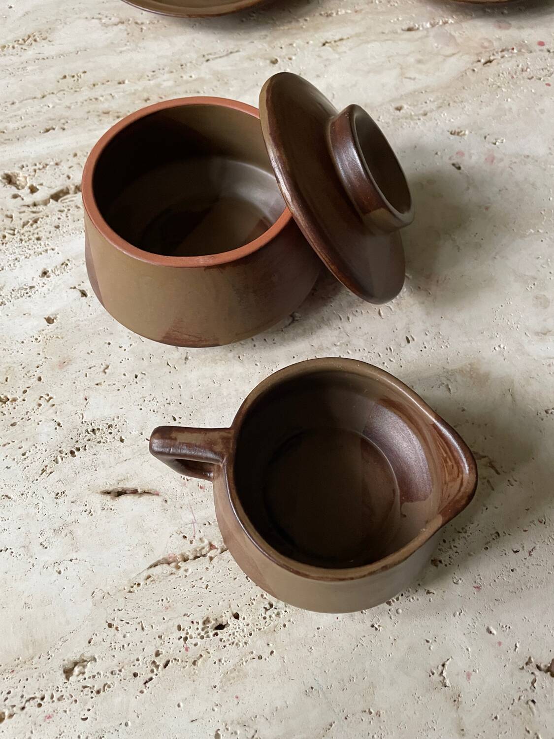 Japanese-style stoneware tea or coffee service