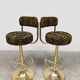 Vintage Swedish design Cobra barstools Borje Johanson ‘Art Deco print’