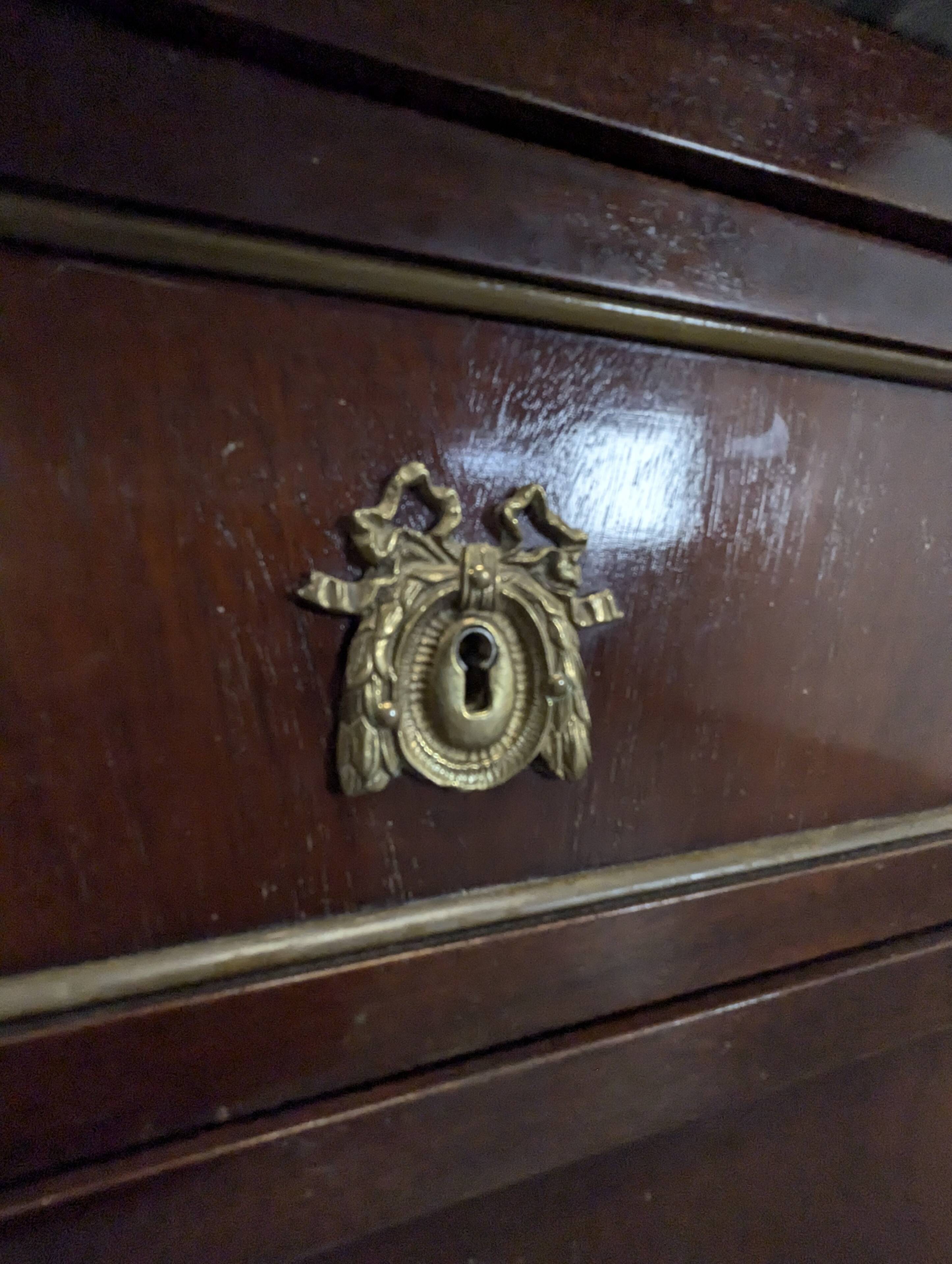 Louis XVI style mahogany chest of drawers