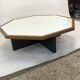 Table basse hexagonale en wengé 1960