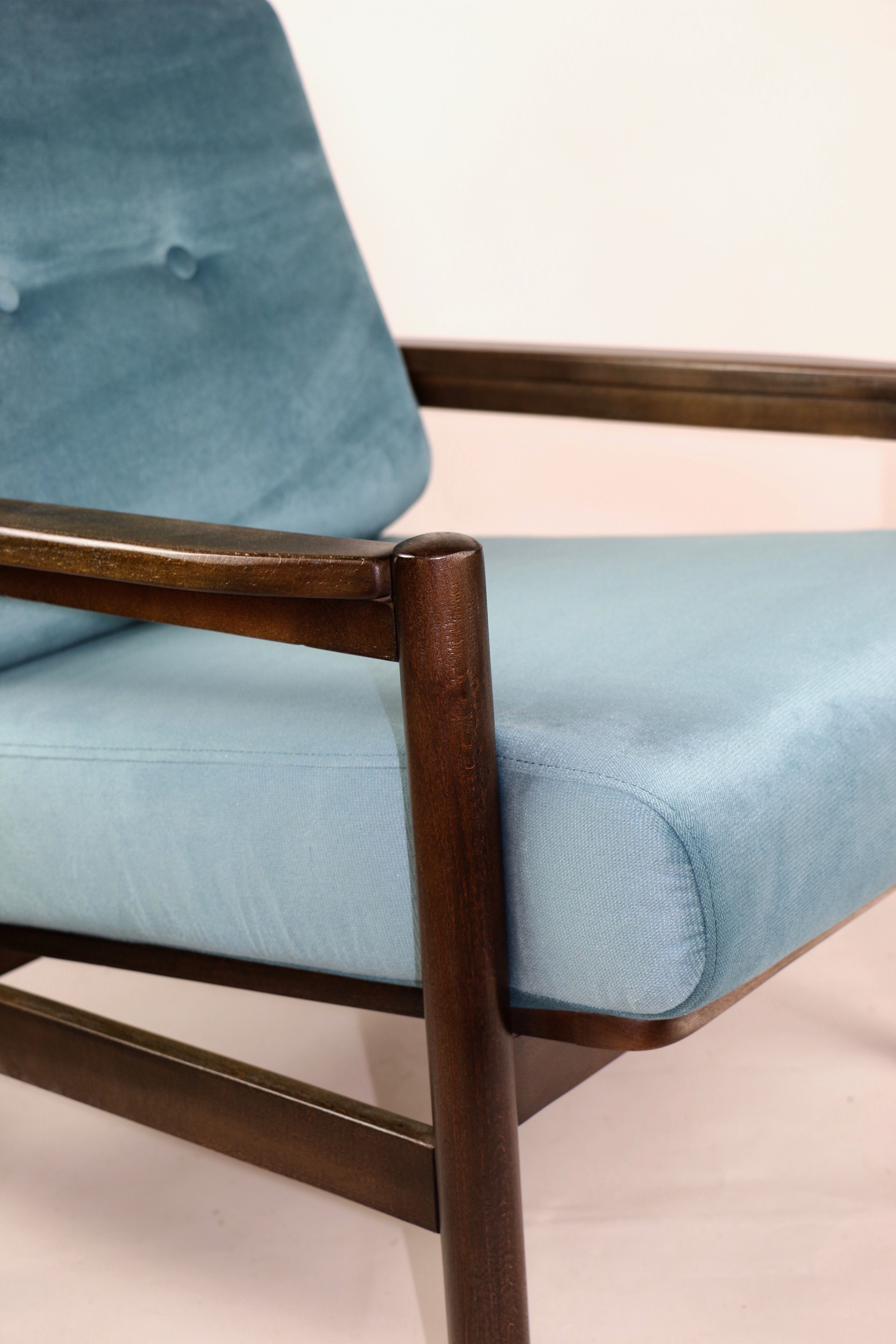 Vintage turquoise armchair, 1970s