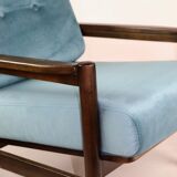 Vintage turquoise armchair, 1970s