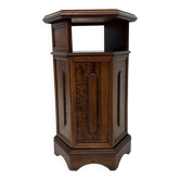 Vintage Hexagonal Side Cabinet with Door Small Side Table Column