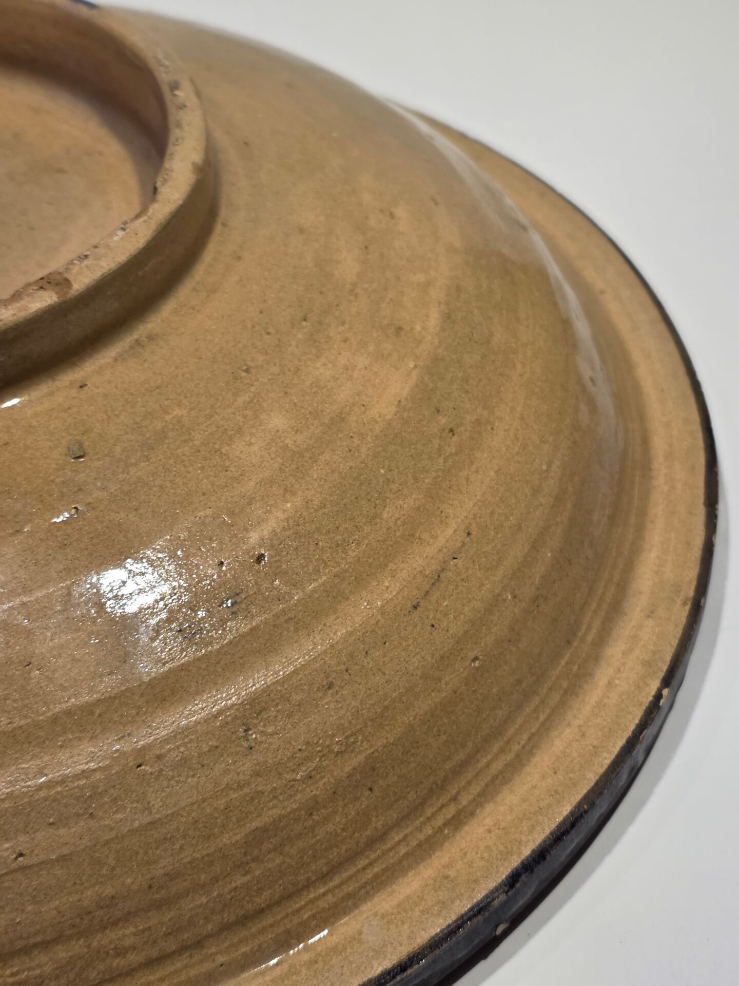 Large ancient Moroccan ceramic plate
