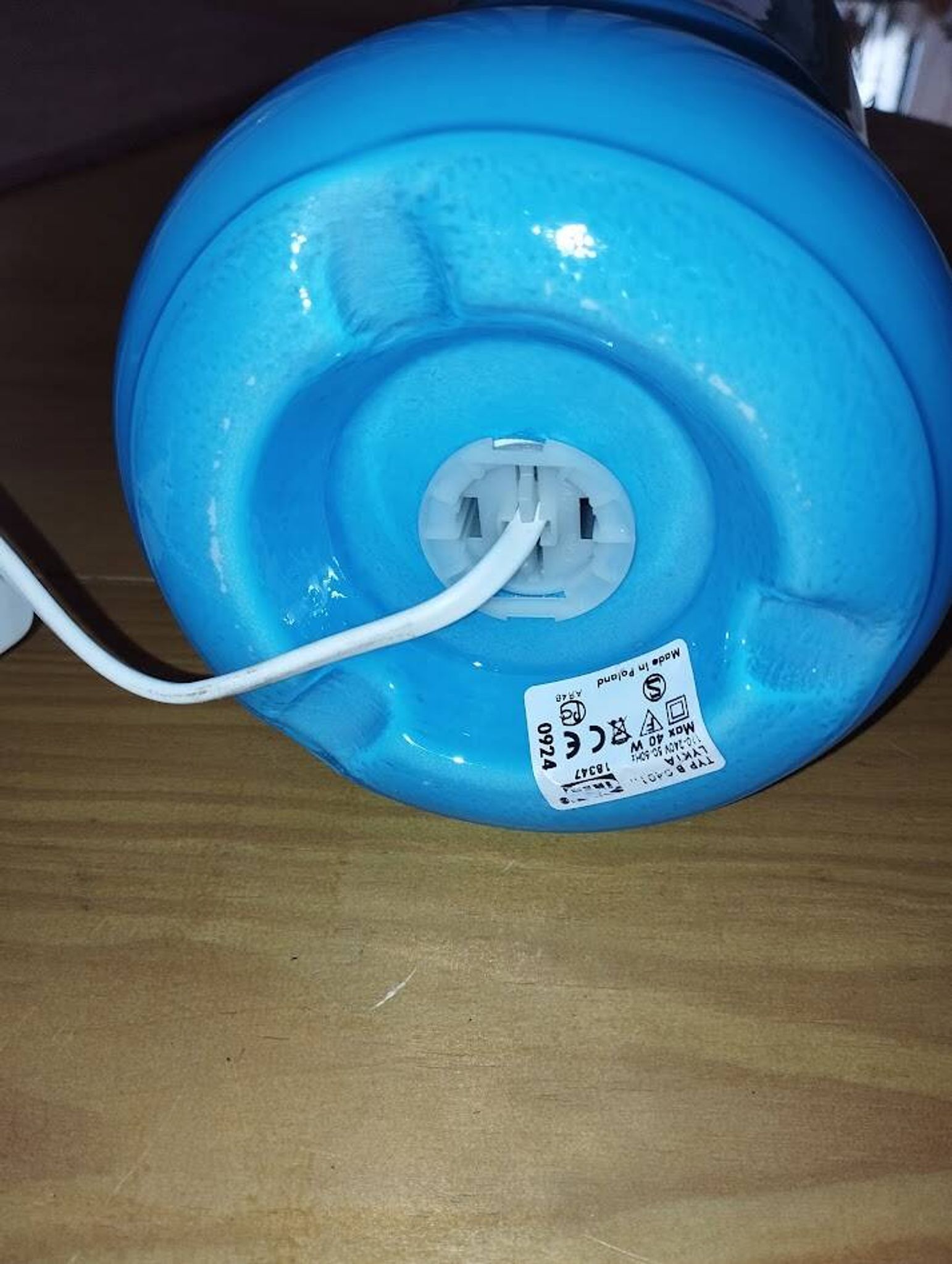Lampe Lykta bleue vintage éditée par IKEA