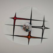 Modernist Czechoslovakian Zukov pendant light, geometric pattern, 1960