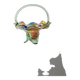 Multicolor Murano Glass Handle Bowl with Polka Dots, Ruffled Rim – 1970s Italian Mid-Century