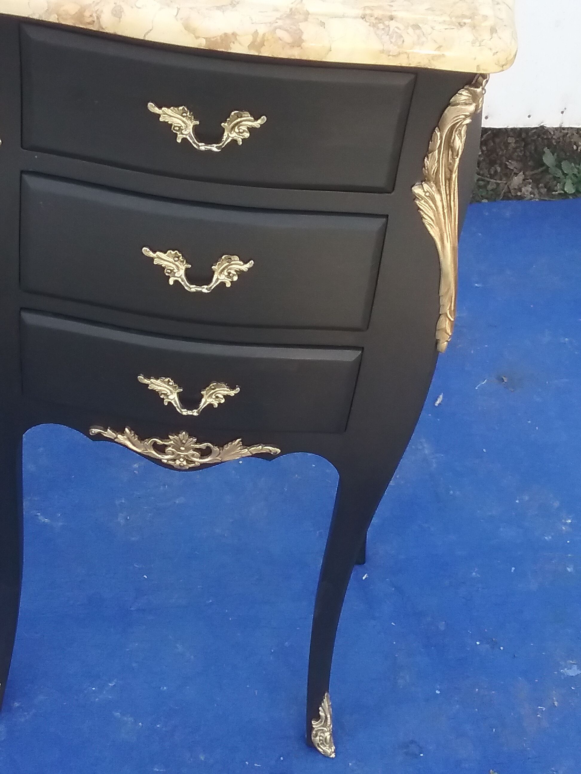 Pair of black bedside tables