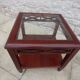 exotic wood side table – excellent condition