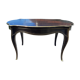 Napoleon III black lacquered wood and brass table
