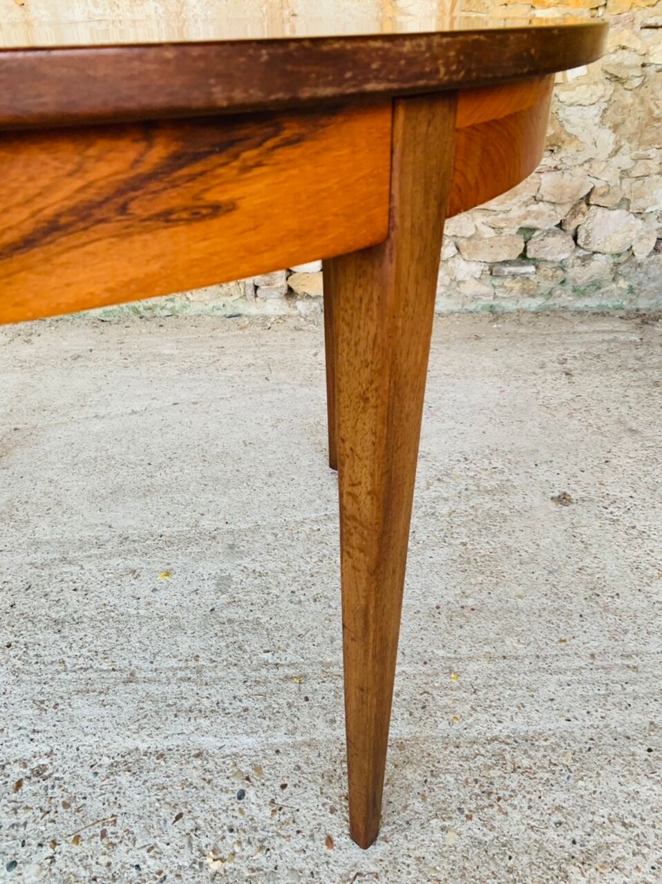 Extendable dining table with butterfly extensions in rosewood circa 60's