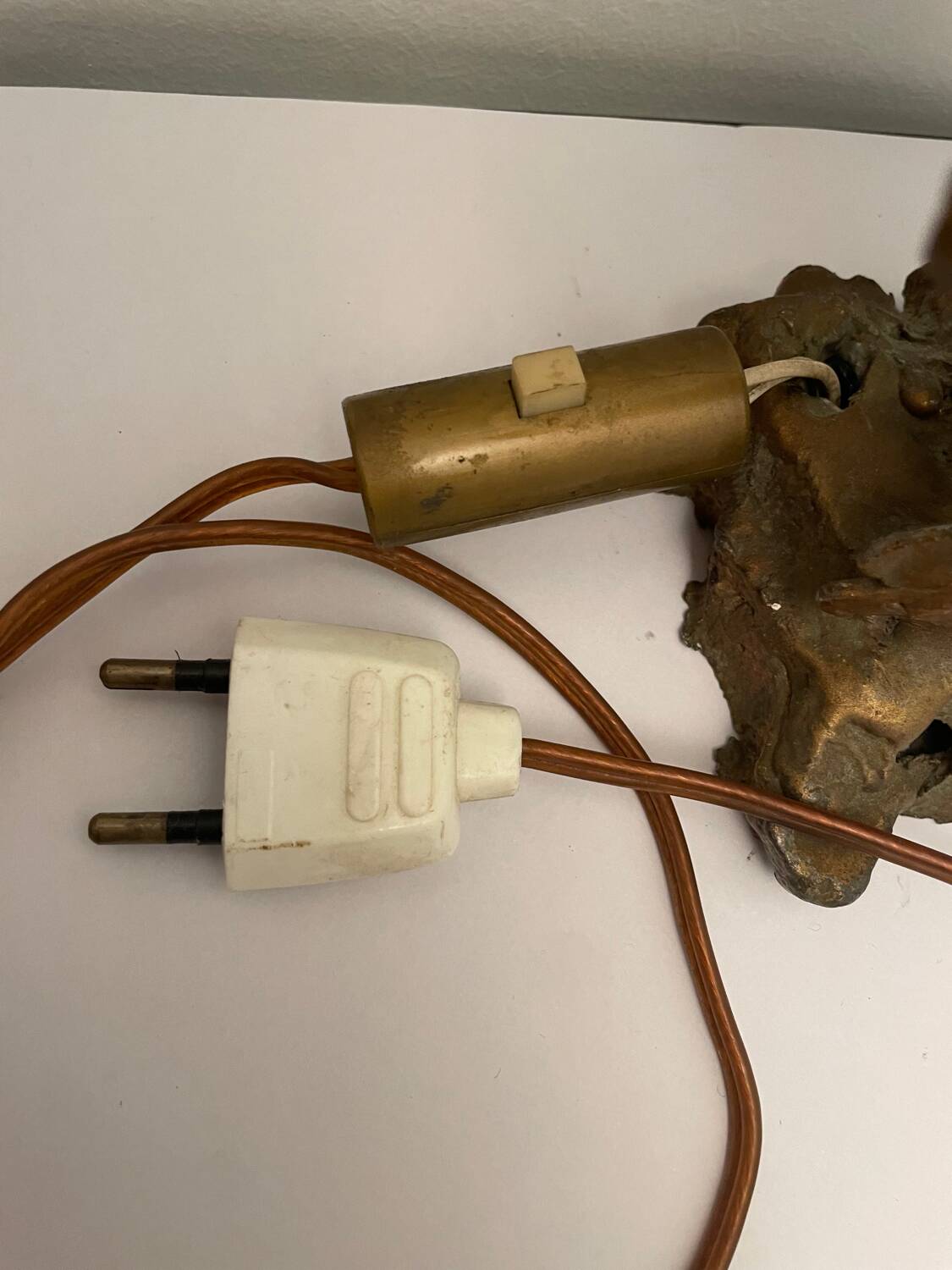 Pied de lampe vintage, création d’artiste années 70