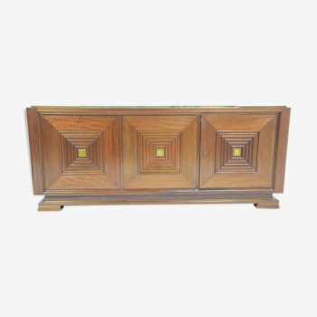 Art deco sideboard Maxime Old brutalist in mahogany 1940