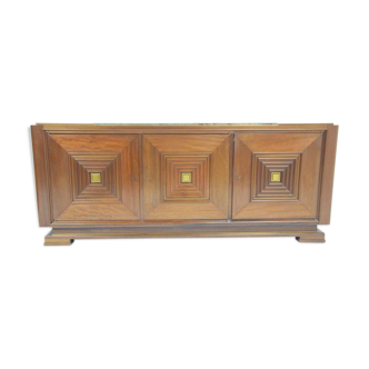 Art deco sideboard Maxime Old brutalist in mahogany 1940