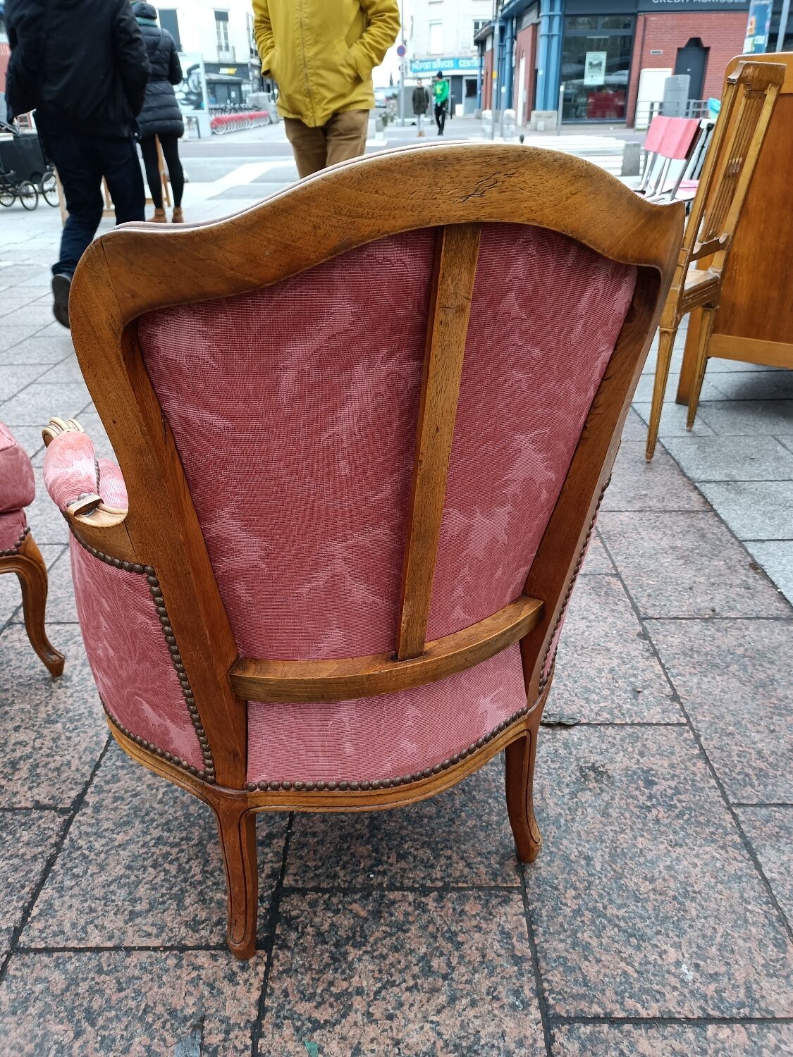 Pair of antique armchairs louis xv style