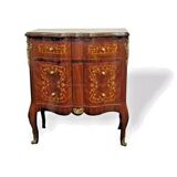 Louis XV style chest of drawers in beech wood and bronze with three drawers