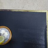 Gold-plated brass vinyl rack trolley