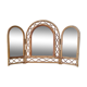 Rattan triptych mirror 105x68cm