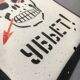Old plate enamelled "danger of death" cccp vintage