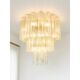 Italian Murano Glass Flush Mount with “Tronchi” Design