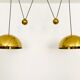 Lampe suspendue en laiton Posa44 double réglable par Florian Schulz
