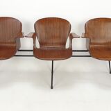 Mid Century Italian 3-seat Bench by Carlo Ratti, 50's