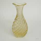 Flavio Poli for Seguso Vetri d'Arte Incrociato oro vase 1949