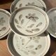 5 dessert plates Sarreguemines art workshop Jocelyne