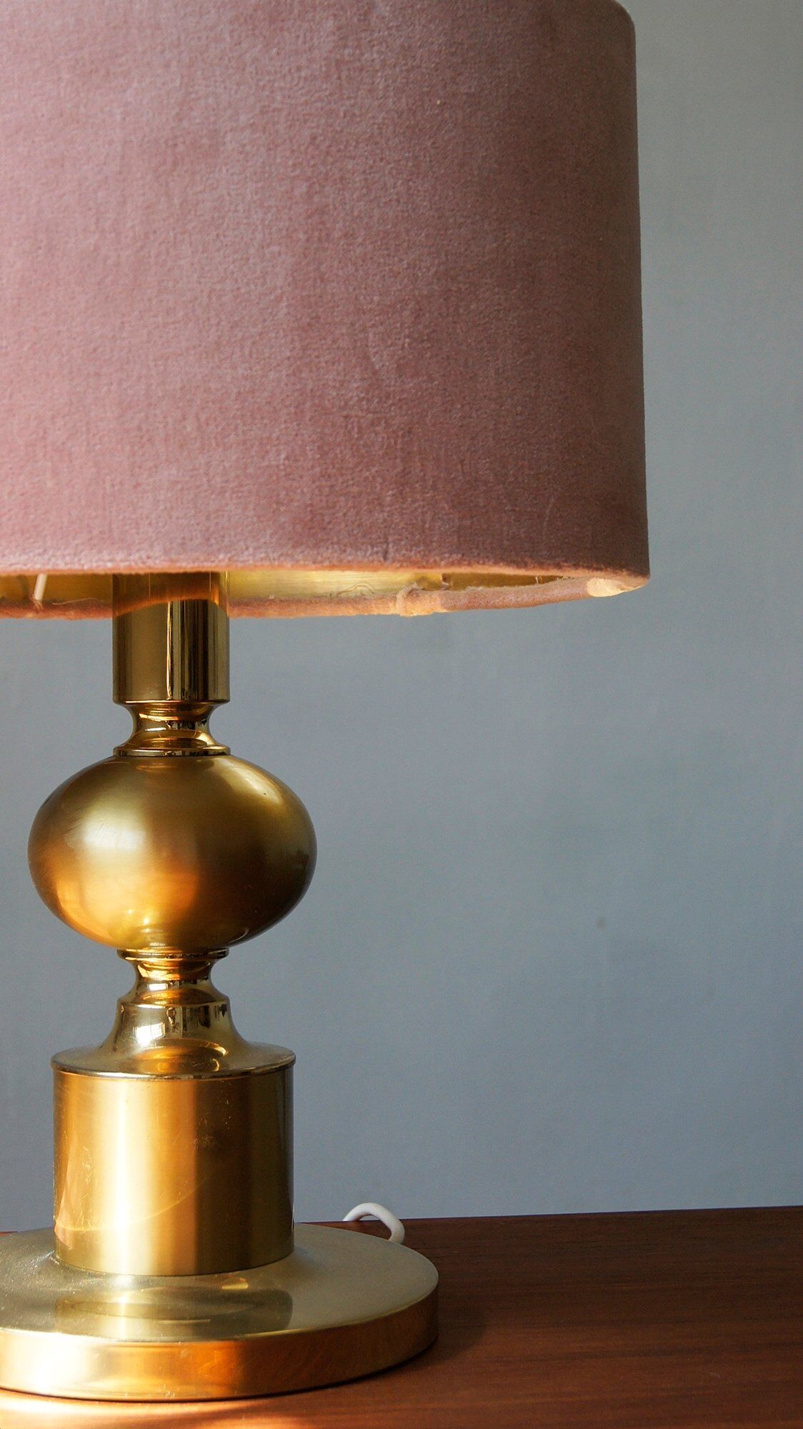 Lampe de table vintage en laiton par N Light
