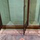 19th-century English mahogany three-door wardrobe.