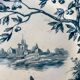 Small plate iron earth Jules Vieillard Bordeaux decorative blue