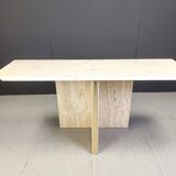 Vintage travertine console table, 1970s