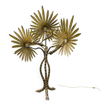 Palm tree floor lamp in brass, Italy 1970