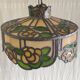Tiffany-style glass and lead suspension - mid 20th century.