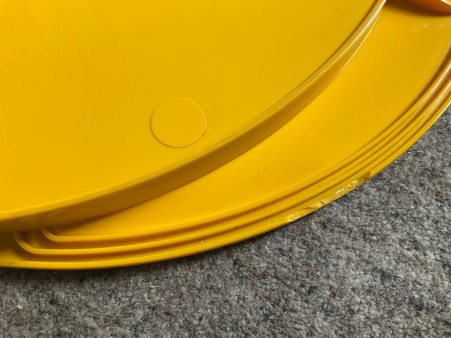 Vintage yellow tray by P.Spagnolo for Biesse-Italy