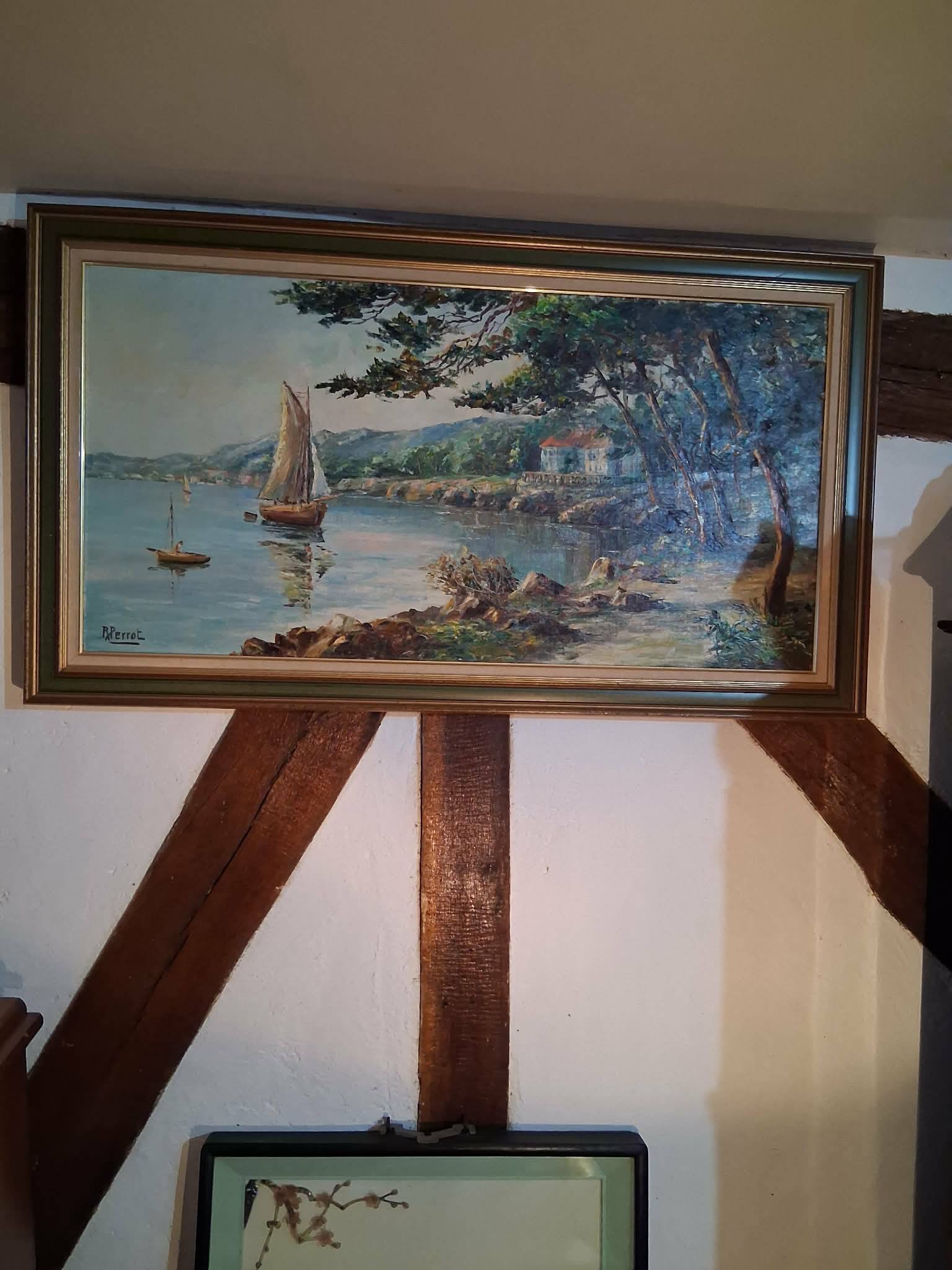 Robert Perrot, oil on canvas, lakeside