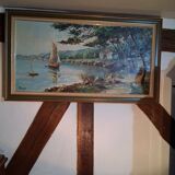 Robert Perrot, oil on canvas, lakeside