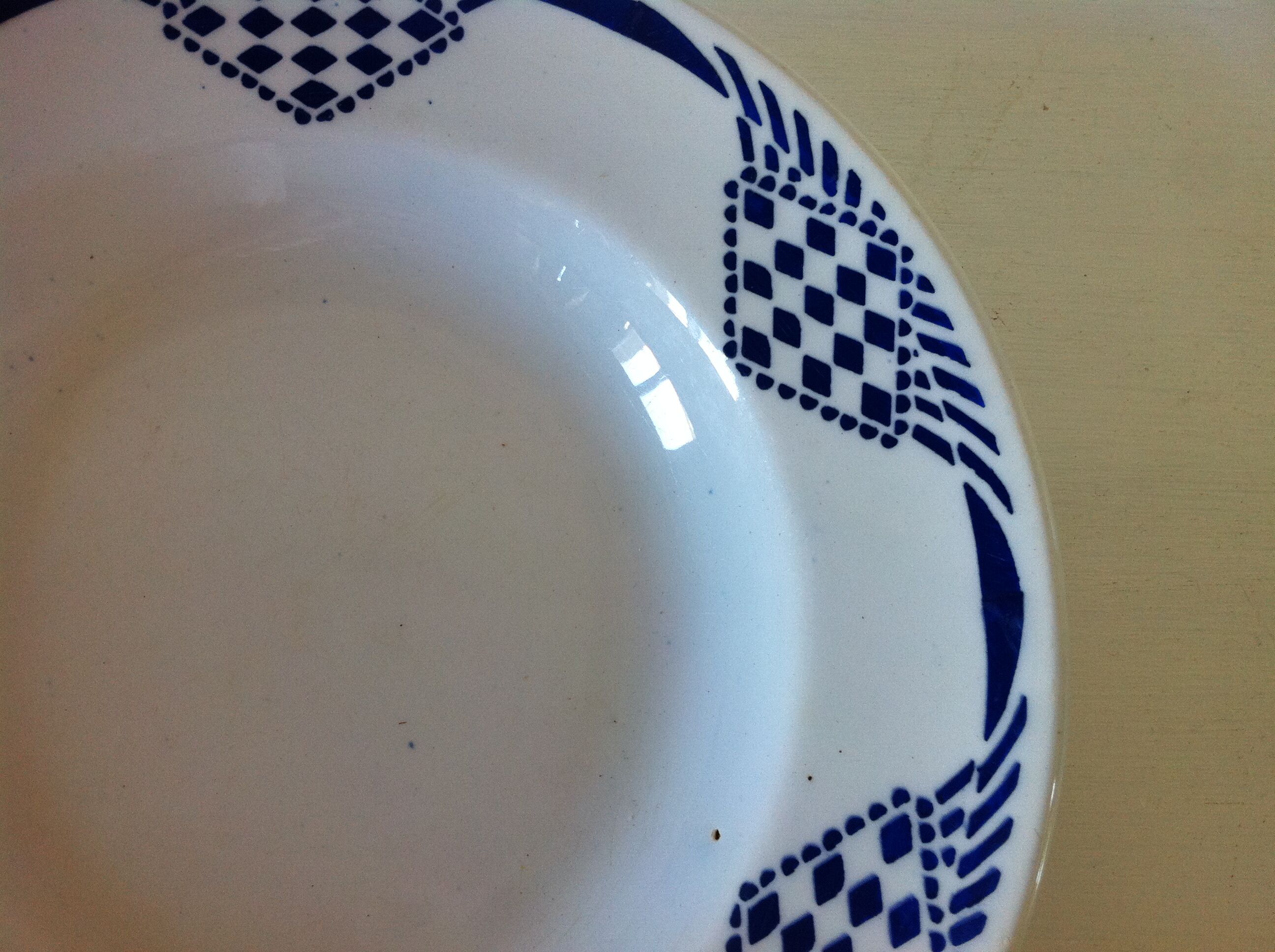 6 mismatched old hollow plates
