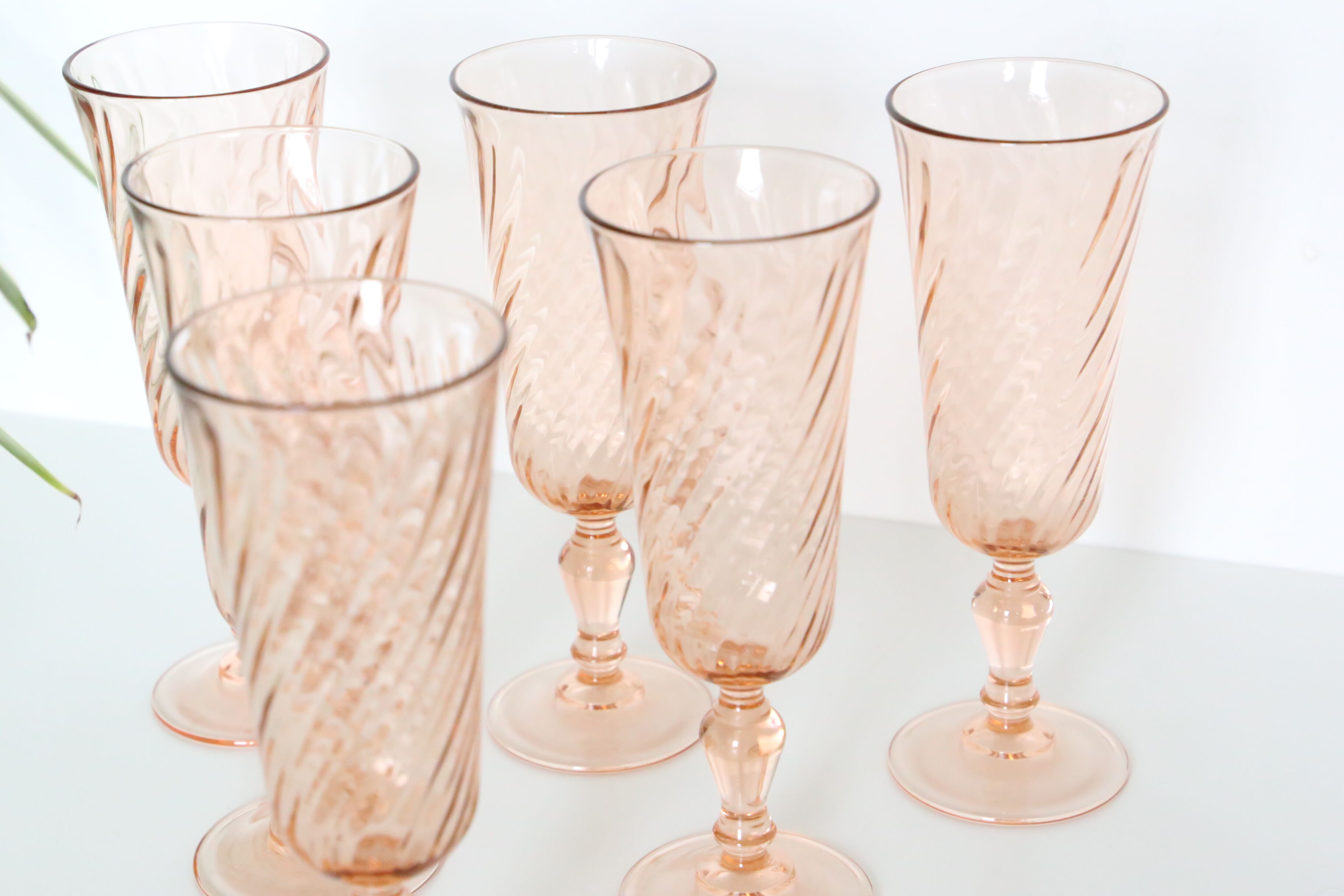 Flûtes en verre rose Rosaline, Arcoroc, lot de 6