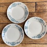 3 large Longchamp plates model Lutèce